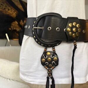 Vintage embellished wide belt